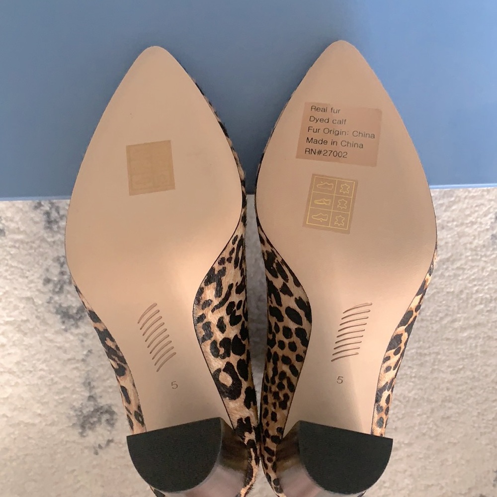 NWOT PAIGE Leopard Heeled Booties - Picture 3 of 6